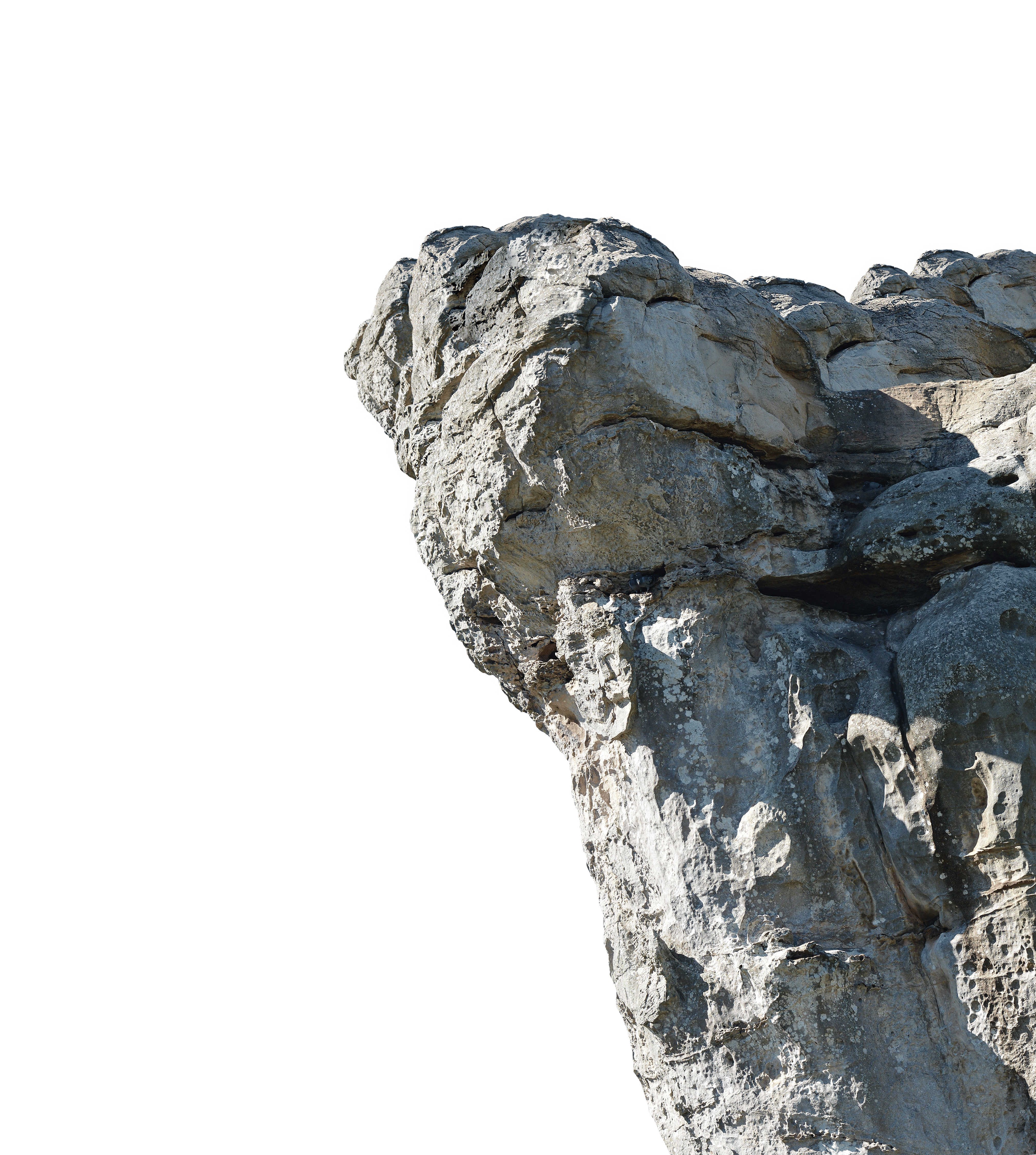 Floating rock cliff
