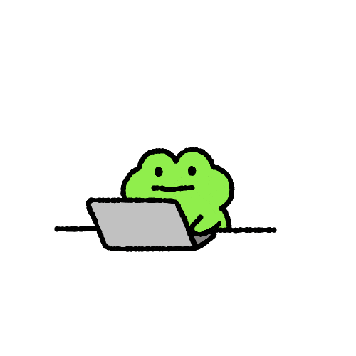 Frog smashing a laptop