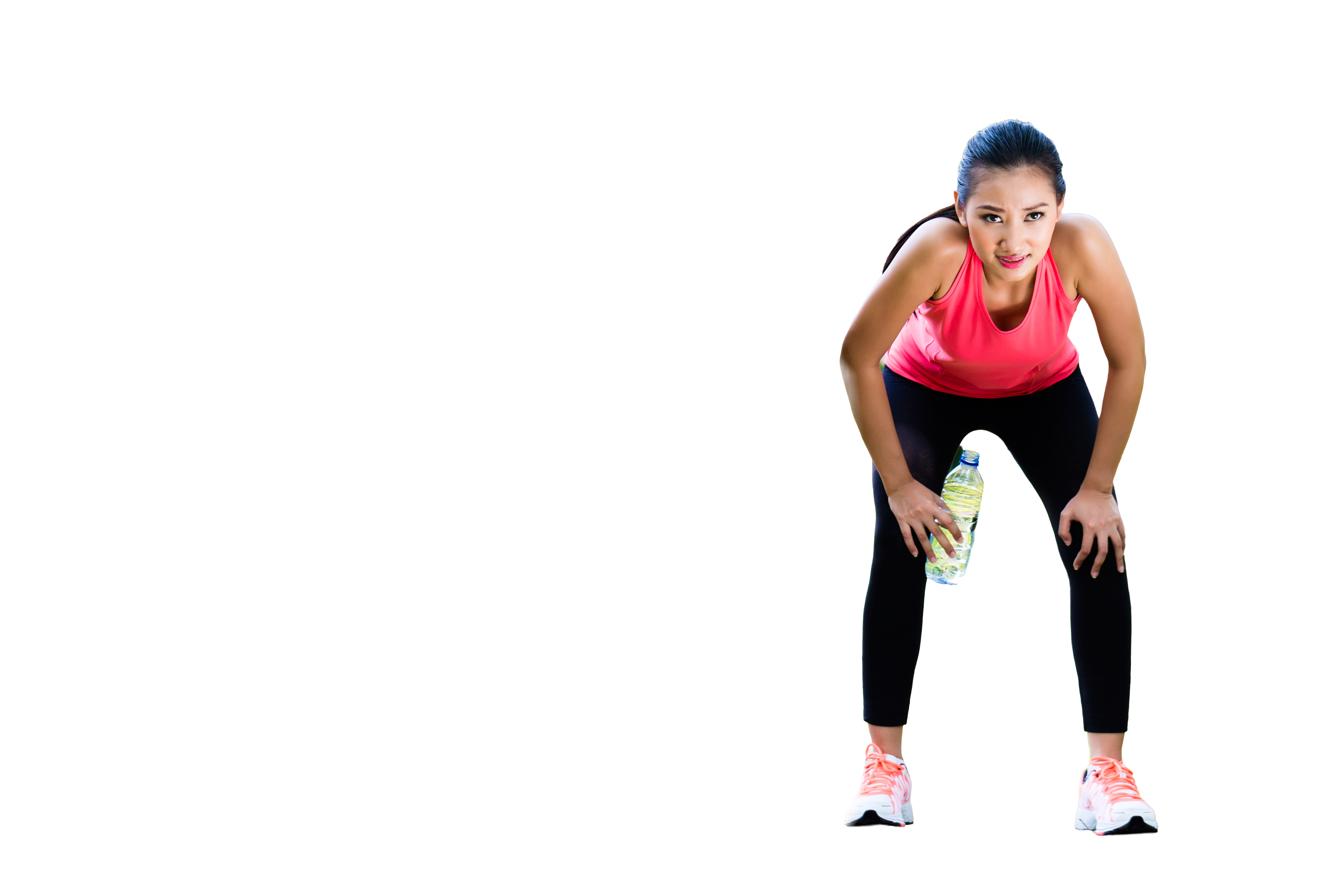 Climber catching her breath