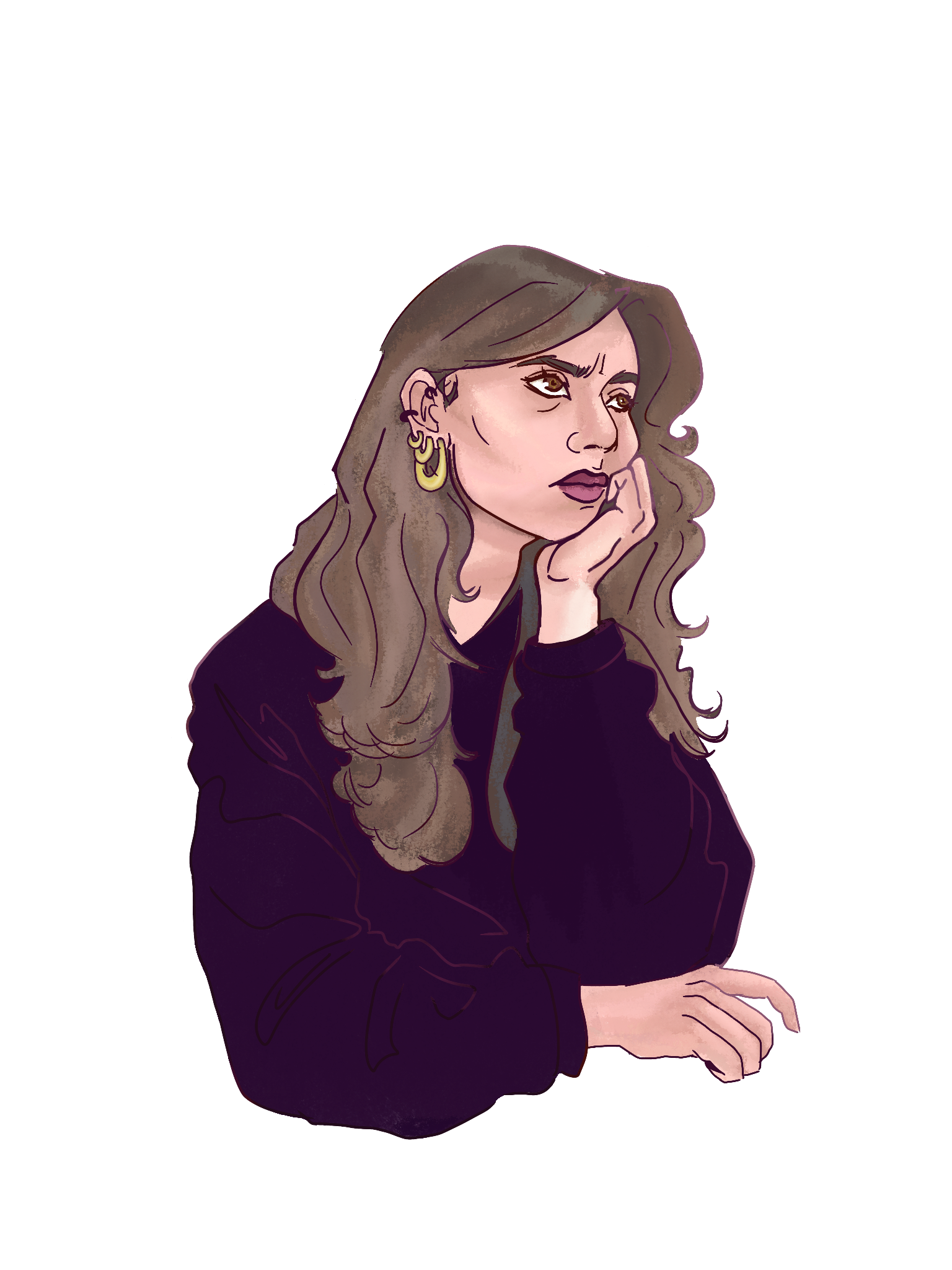 Thinking climber drawing